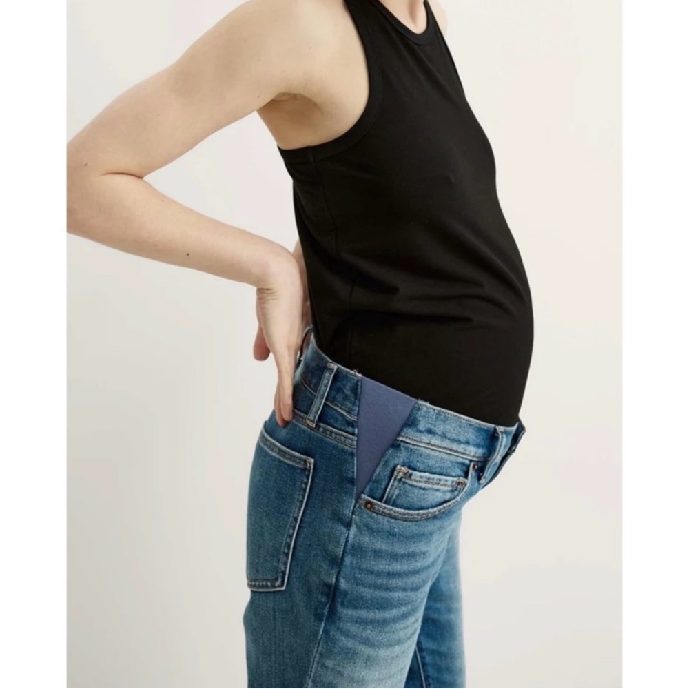 Hatch maternity crop kick flare jeans